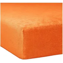 Traumschlaf Spannbettlaken Biber 140 x 200 - 160 x 200 cm orange