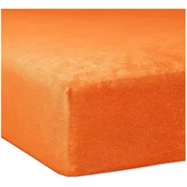 Traumschlaf Spannbettlaken Biber 140 x 200 - 160 x 200 cm orange