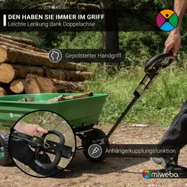 MIWEBA Dumper mit Kippfunktion und Traglast 300 kg grün
