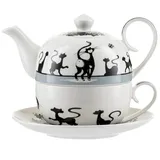 Jameson & Tailor Tea for one 4-teiliges Set Katzen weiß