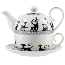 Jameson & Tailor Tea for one 4-teiliges Set Katzen weiß