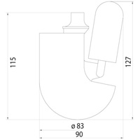 Emco Bürstenkopf für WC-Bürstengarnitur, mit Randreiniger