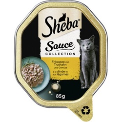 Sheba Sauce Collection 22 x 85 g mit Truthahn & Gemüse, Ragout / in Sauce