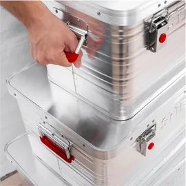 Stier Alubox 85 L Aluminium grau Staub- und spritzwasserresistent