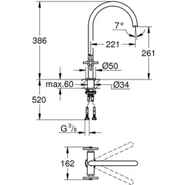 Grohe Atrio hard graphite gebürstet 30362AL0
