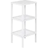Testrut axentia Bambusregal, 3 Ablagen, weiß