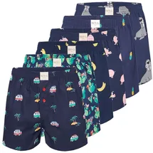 Phil & Co. Berlin Boxershorts Prints mischfarben M 6er Pack