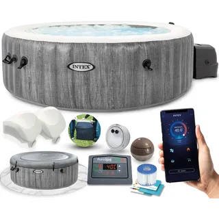 Intex PureSpa Bubble GreyWood XXL Deluxe 216 x 71 cm grau 28442