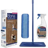 Bona Bodenwischer Set für Holzfußböden, Wischmopp, Set mit 1 L Reiniger