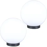 H4L Kugelleuchte Kugellampen Außenleuchte 2er Set 15/15cm weiß E27 Garten Lampe