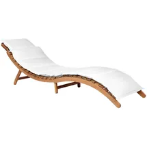 Beliani Gartenliege 188 x 60 x 54 cm Weiß