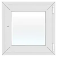 Solid Elements Kunststofffenster New Basic  (60 x 60 cm, Verglasung: 3-fach, DIN Anschlag: Rechts, Weiß)