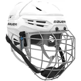 Bauer Re-Akt 55 Eishockey Helm Combo Senior (Weiss, Groß)