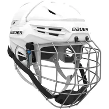 Bauer Re-Akt 55 Eishockey Helm Combo Senior (Weiss, Groß)