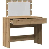 vidaXL Schminktisch Artisan-Eiche 100 x 40 x 120 cm