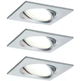 Paulmann 93680 LED-Einbauleuchte 3er Set 18 W Aluminium (gedreht)