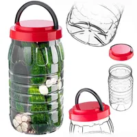 KADAX Vorratsglas 3L mit Deckel, 1 Stück, Vorratsdose aus PET Kunststoff, Küchenbehälter, Kunststoffbehälter für Lebensmittel, Aufbewahrungsglas, Lebensmittelbehälter