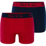 Phil & Co. Berlin Retroshorts 2-Pack Jersey in navy red | Gr.: S