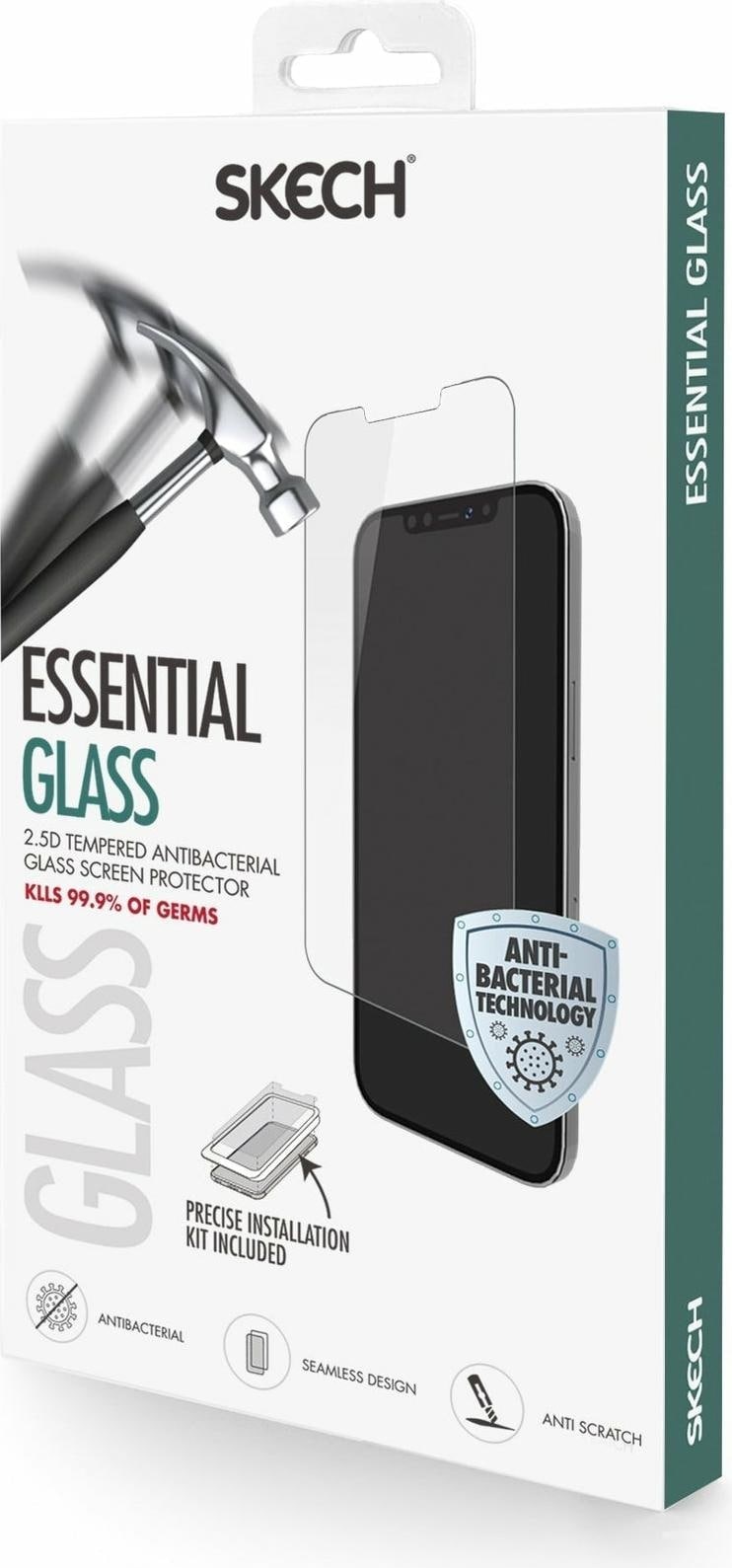 Skech Essential Tempered Glass Displayschutz (iPhone 14 Pro), Smartphone Schutzfolie