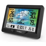 GreenBlue Wetterstation Hygrometer Barometer Mondphasen Barometer Kalender