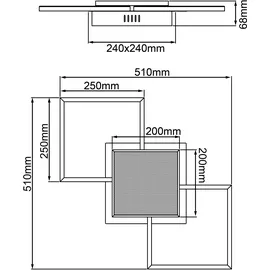 Brilliant Zelia 1-flg. 30W 30 cm silber