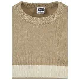 URBAN CLASSICS Striped Knit Pullover Wet Sand / Sand S