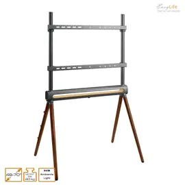 Easy Life EasyLife - Design STAFFELEI 4-Bein TV Stativ mit LED Ambiente Beleuchtung bis 70'' Zoll & 40 kg Fernseher / Monitor