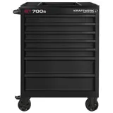KRAFTWERK Werkstattwagen leer Made in Germany mit 7 Schubladen | Werkzeugwagen leer BT700s Blackline | Werkzeug Trolley mit Zentralverriegelung Werkzeug Wagen Art. Nr. 101.107.BLK
