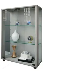 Vitrine , silber , Maße (cm): B: 60 H: 80