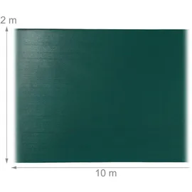 Relaxdays Zaunblende 200 x 1000 cm Grün Polyethylen 2 St.