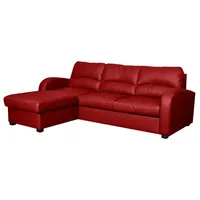 Ecksofa Milo Leder Rot