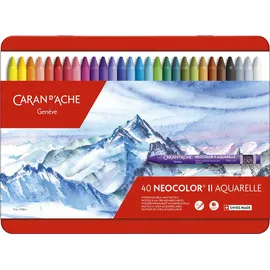 Caran d'Ache Aquarell-Wachsmalstift NEOCOLOR II 40 St. mehrfarbig
