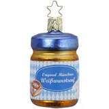 Inges Glas INGE-GLAS® Christbaumschmuck Weißwurstsenf 7 cm - Bayerische Weihnacht - 1 Stück