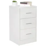 Wohnling Nachtschrank FOGGIA 37,5 x 68 x 35 cm Weiß