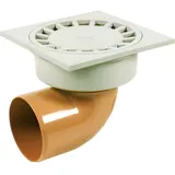 upmann® Haus- und Hofablauf (Ausführung: Haus- und Hofablauf grau) 300x300x145 mm Abgang DN 100 senkrecht)