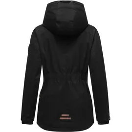 Marikoo Damen warme Winterjacke mit Kapuze Bikoo Black with black fur Gr. L - L