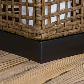 Outsunny Solarleuchte Rattan 15,5x15,5x46 cm 1 Stück sand