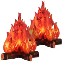 luxuskollektion 3D Dekorative Pappe Lagerfeuer Herzstück Künstliches Feuer