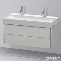 Duravit XSquare Waschtischunterschrank, 2 Schubkästen, Betongrau matt