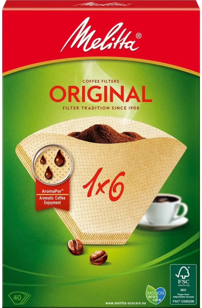 Melitta SDA Filtertüten 1x6/40 naturbr(VE40)