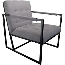 Svita Cocktailsessel Jones gepolstert 53 x 73 x 69 cm Hellgrau mit Kissen