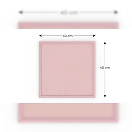 ALLboards Pinnwand, Korktafel in Pink, Holz Rahmen 40x40cm Korkwand Pinnwand Kork