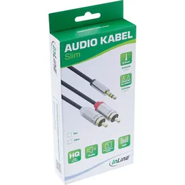 InLine Audiokabel 3,5mm Klinke Stecker - 2x Cinch Stecker 1,0m (99241)