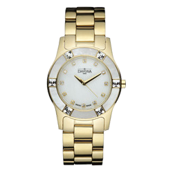 Davosa Ladies Irisea 168.437.85 - perlmutt weiß,gold - 32mm