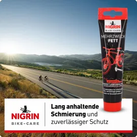 Nigrin Bike-Care Mehrzweck-Fett, 100ml, Schmierfett für Fahrrad, grau