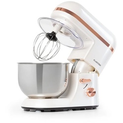 Klarstein Küchenmaschine mit Kochfunktion Bella Elegance, 2000 W, 5.2 l Schüssel, Knetmaschine Teigmaschine Teigknetmaschine Rührmaschine Standmixer weiß