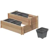 Gartenpirat Stufenbeet 110 x 45 cm Braun