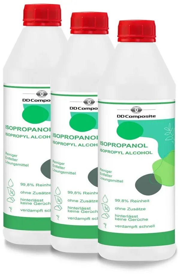 Preisvergleich Produktbild DD Composite 3 x 1Liter Isopropanol Reinigungsalkohol