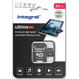 Integral SDXC-Card 64GB Classe 10 UHS-I V30 R100 MBS
