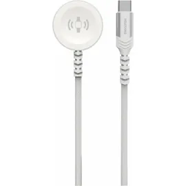Swissten Swissten, Magnetisches Ladegerät 2.5W USB-C für Apple Watch Nylon 1.2m, Weiß - Weiß